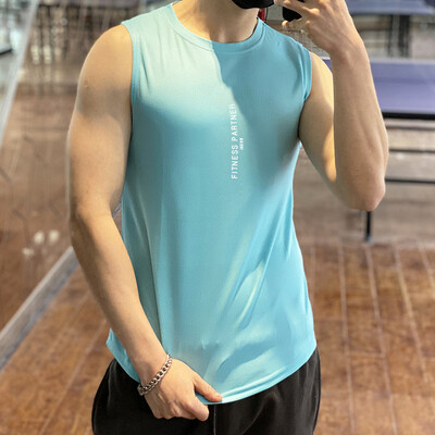 2024 Bodybuilding mrežaste majice bez rukava za trčanje Muškarci Vježbanje u teretani Fitness majica bez rukava Muška potkošulja koja se brzo suši Ljetni sportski prsluk