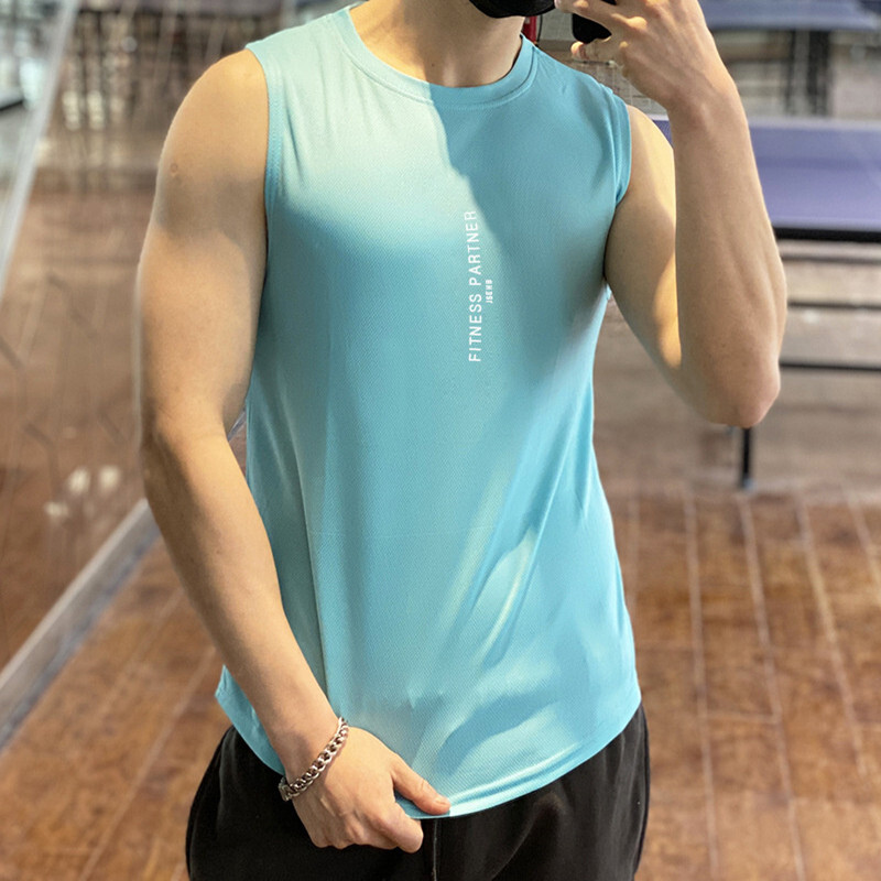 2024 Bodybuilding mrežaste majice bez rukava za trčanje Muškarci Vježbanje u teretani Fitness majica bez rukava Muška potkošulja koja se brzo suši Ljetni sportski prsluk