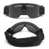 X800 Tactical 3 Lens Goggles Outdoor Αντιανεμικό Airsoft Shooting Κυνήγι Γυαλιά Κάμπινγκ Ποδηλασία Ορειβατικά Γυαλιά UV400