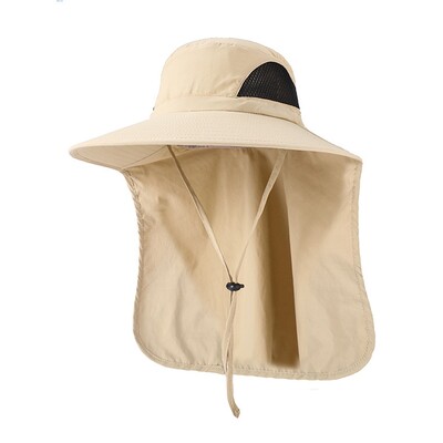 Šešir za sunčanje s preklopom oko vrata, UV zaštitom, šešir za planinarenje na otvorenom, prozračna mrežasta ribarska kapa širokog oboda
