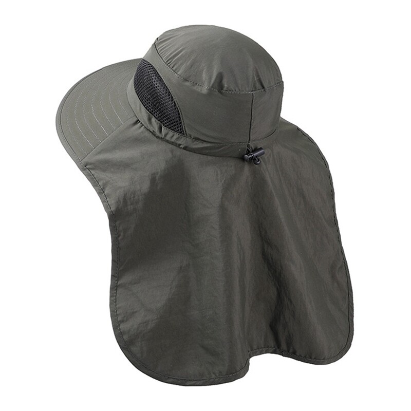 Šešir za sunčanje s preklopom oko vrata, UV zaštitom, šešir za planinarenje na otvorenom, prozračna mrežasta ribarska kapa širokog oboda