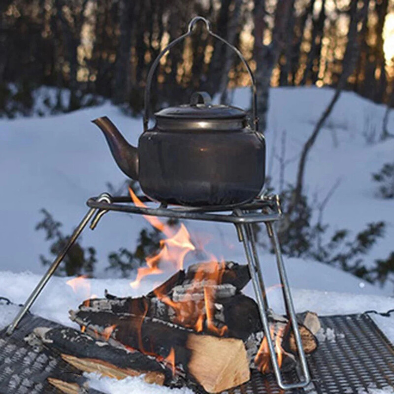 Vonkajší prenosný skladací gril, kempovanie a piknik, mini závesný držiak na hrnce, kempovanie, stojan na oheň, statív, kempingové potreby