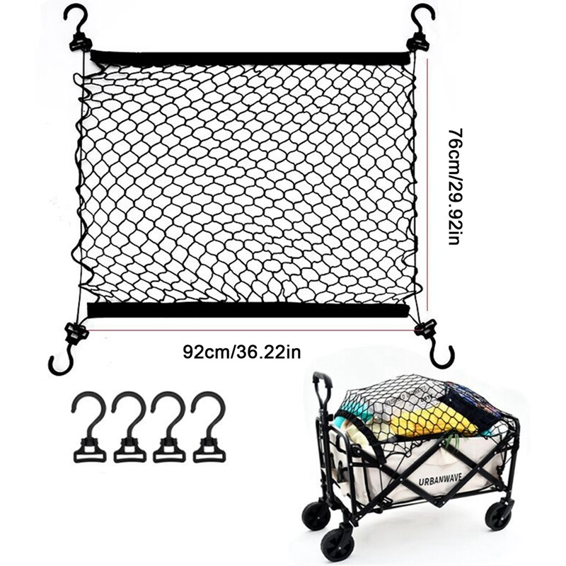 Korisna mreža za kolica za kampiranje, mreža za teret u kolicima, mreža za teret u dijelovima vagona, jaka najlonska mreža za vrtna kolica, sklopiva kolica, kolica