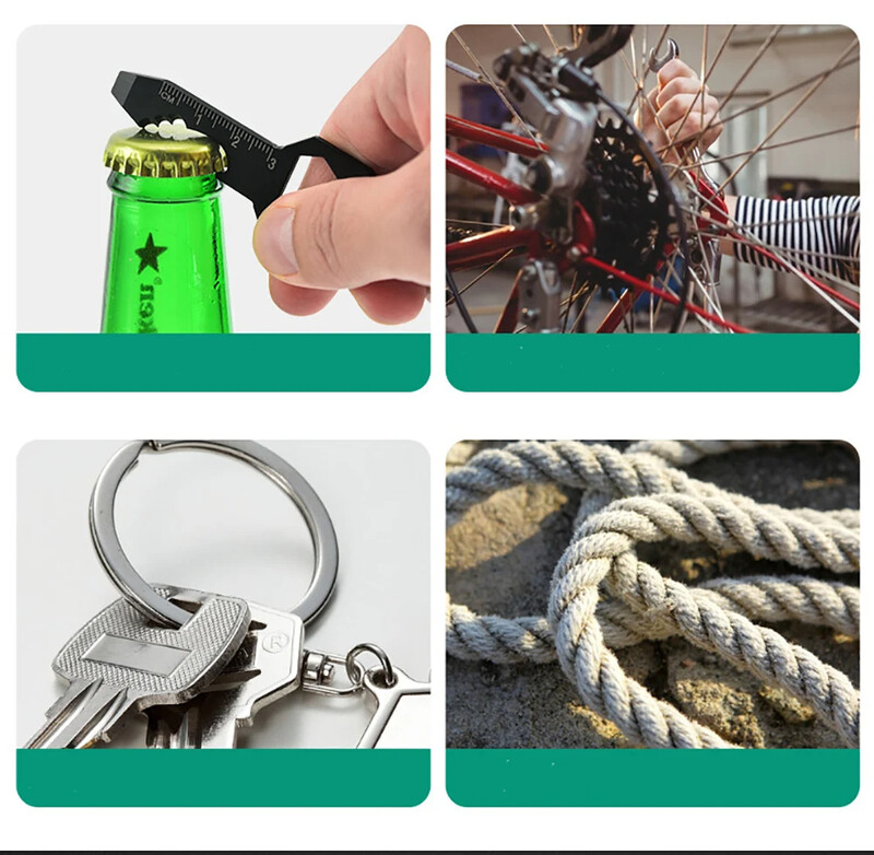Κάρτα εργαλείων EDC Πολυλειτουργικό μπρελόκ ανοιχτήρι μπουκαλιών Εξάγωνο κρεμαστό φορητό κατσαβίδι Μίνι εργαλείο ψαρέματος Εργαλείο ψαρέματος Τακτικές κάμπινγκ
