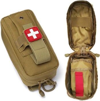 Κιτ Πρώτων Βοηθειών Medical EDC Pouch Tactical MOLLE Outdoor Medical Bag Tourniquet Scissors Waist Bag 1000D θήκη για τουρνικέ