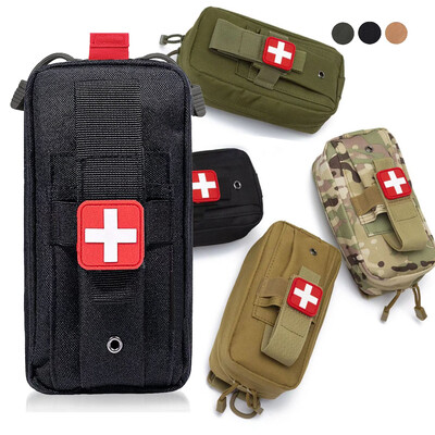 Pirmās palīdzības komplekts Medical EDC Pouch Tactical MOLLE Outdoor Medical Bag Tourniquet Šķēres Jostas soma 1000D žņaugu turētājs