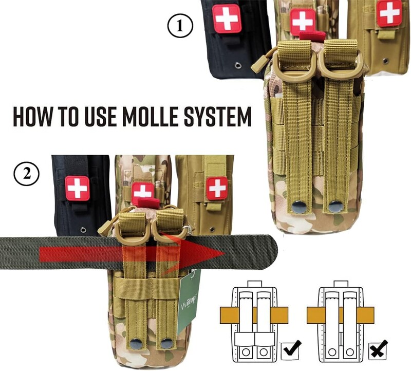 Pirmās palīdzības komplekts Medical EDC Pouch Tactical MOLLE Outdoor Medical Bag Tourniquet Šķēres Jostas soma 1000D žņaugu turētājs