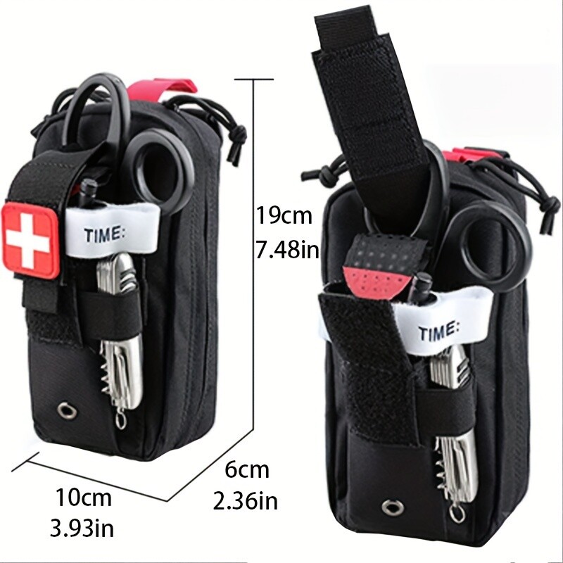 Pirmās palīdzības komplekts Medical EDC Pouch Tactical MOLLE Outdoor Medical Bag Tourniquet Šķēres Jostas soma 1000D žņaugu turētājs
