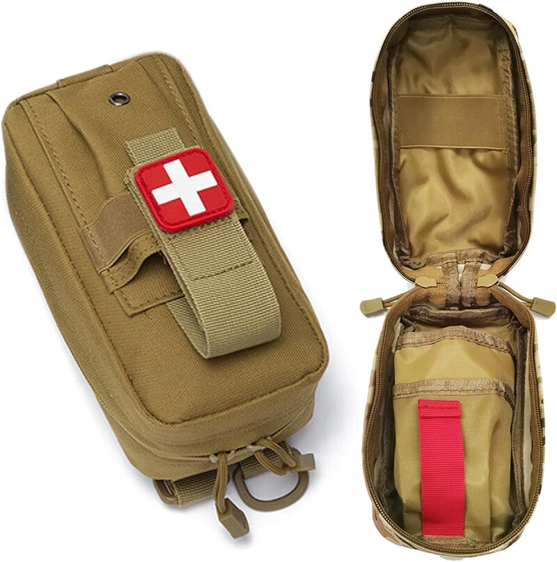 Pirmās palīdzības komplekts Medical EDC Pouch Tactical MOLLE Outdoor Medical Bag Tourniquet Šķēres Jostas soma 1000D žņaugu turētājs