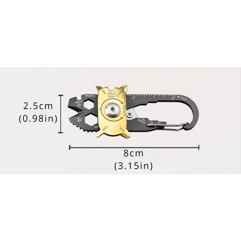 1PC Kreativni rulet Multifunkcionalni kombinirani alat 20 u 1 Ključ od nehrđajućeg čelika Odvijač EDC Vanjski prijenosni gadget