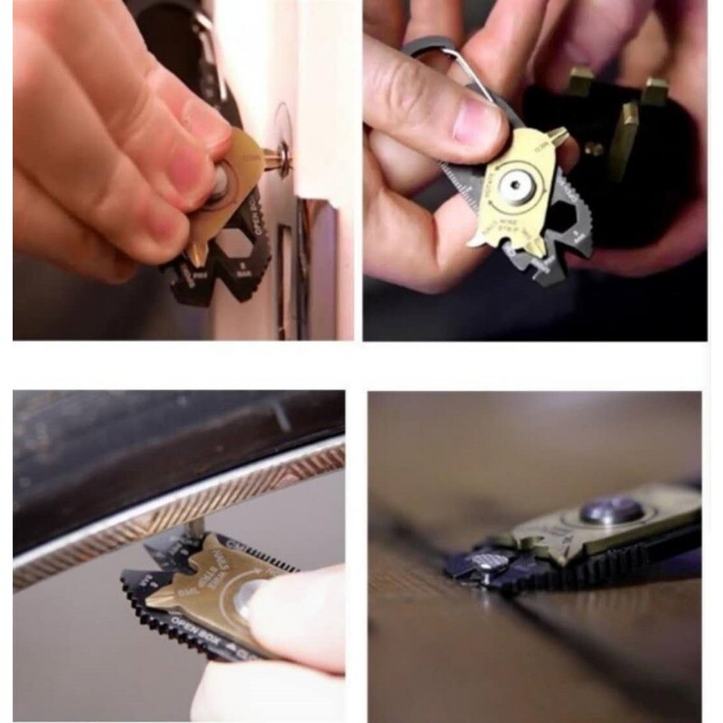 1PC Kreativni rulet Multifunkcionalni kombinirani alat 20 u 1 Ključ od nehrđajućeg čelika Odvijač EDC Vanjski prijenosni gadget