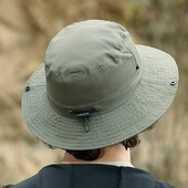 Πτυσσόμενο καπέλο ανδρικό καπέλο προστασίας από υπεριώδη ακτινοβολία εξωτερικού χώρου Αδιάβροχο καπέλο ψαρέματος Καλοκαιρινό καπέλο με φαρδύ γείσο για ψάρεμα Κήπος πεζοπορίας