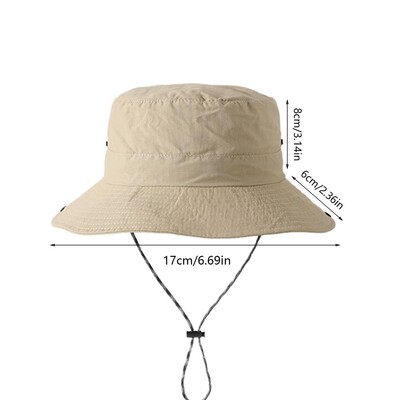 Πτυσσόμενο καπέλο ανδρικό καπέλο προστασίας από υπεριώδη ακτινοβολία εξωτερικού χώρου Αδιάβροχο καπέλο ψαρέματος Καλοκαιρινό καπέλο με φαρδύ γείσο για ψάρεμα Κήπος πεζοπορίας
