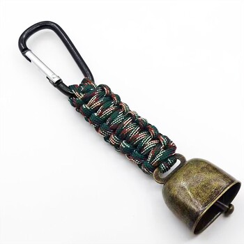 Paracord Bear Bell Party Къмпинг атмосфера Декорация Wind Chime Раница Палатка Кола Висулка Шум Камбани Предотвратяване на диви животни