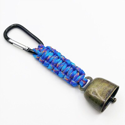 Paracord Bear Bell Party Stovyklavietės atmosferos dekoravimas Vėjo varpelis Kuprinė Palapinė Automobilių pakabukas Triukšmo varpeliai apsaugo nuo laukinių gyvūnų