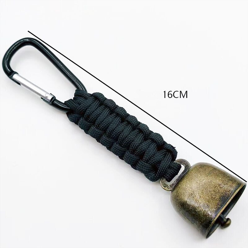 Paracord Bear Bell Party Stovyklavietės atmosferos dekoravimas Vėjo varpelis Kuprinė Palapinė Automobilių pakabukas Triukšmo varpeliai apsaugo nuo laukinių gyvūnų