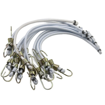 30 cm lano elastické bungee šnúry rybárske turistické zväzky odolné poľovnícke latexové balenie 10 náhradných praktických