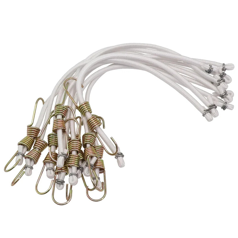 30 cm lano elastické bungee šnúry rybárske turistické zväzky odolné poľovnícke latexové balenie 10 náhradných praktických