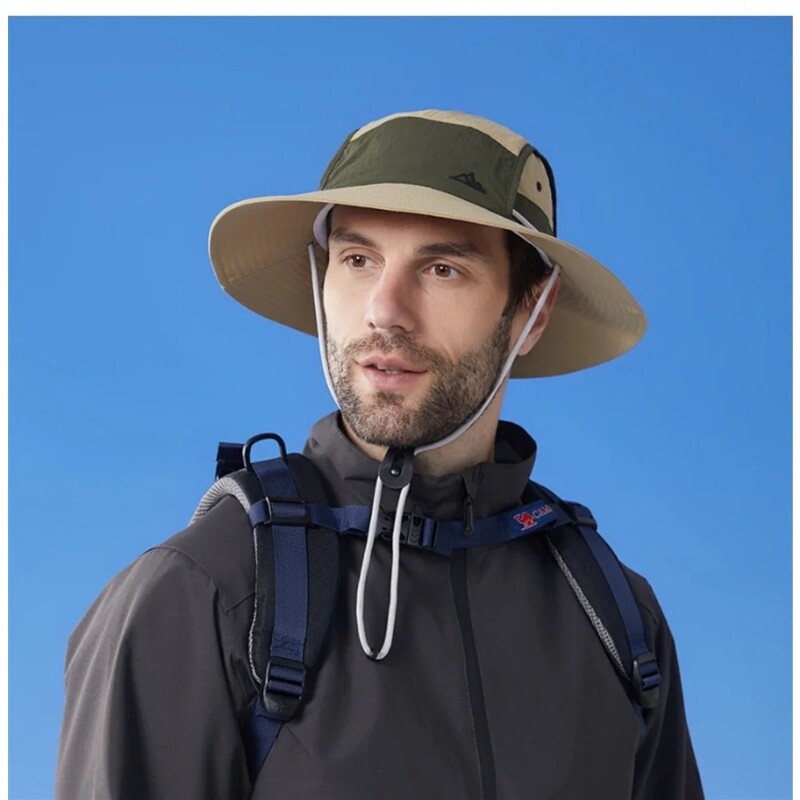 Big Brim Color Blocking Outdoor Sunscreen Ορειβατικό Καπέλο Αδιάβροχο Fisherman`s Hat Ανδρικό καπέλο ιππασίας UV Sun Camping