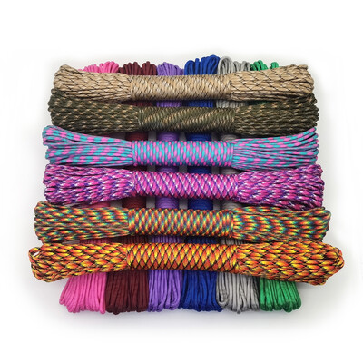 Νέα χρώματα Υψηλής ποιότητας Paracord 550 Rope Type III 9 Stand 100FT Paracord Cord Rope Kit Survival Χονδρικό για πεζοπορία σε κάμπινγκ