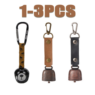3/2/1PCS Κρεμαστό μενταγιόν σκηνής κάμπινγκ Little Bear Bell Chimes Εξαιρετικά ελαφριά ατμόσφαιρα Διακοσμητικό πάρτι αυτοκινήτου Παράθυρο ρετρό χαριτωμένο μενταγιόν 