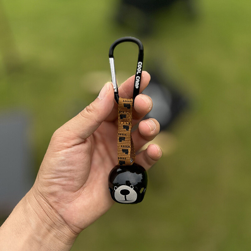 3/2/1PCS Κρεμαστό μενταγιόν σκηνής κάμπινγκ Little Bear Bell Chimes Εξαιρετικά ελαφριά ατμόσφαιρα Διακοσμητικό πάρτι αυτοκινήτου Παράθυρο ρετρό χαριτωμένο μενταγιόν 