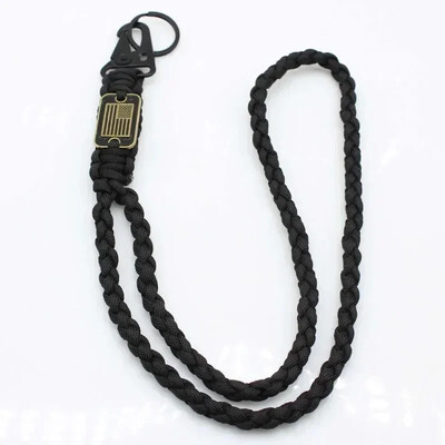 Πολυλειτουργικό κολιέ Paracord σχοινί κρεμαστό εξωτερικού χώρου Μπρελόκ με πόρπη Eagle Beak με σημαία για να κρεμάσετε κλειδί για κάμερα Πορτοφόλι σφυρίχτρα