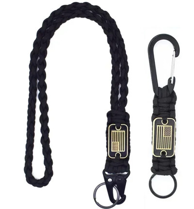 Πολυλειτουργικό κολιέ Paracord σχοινί κρεμαστό εξωτερικού χώρου Μπρελόκ με πόρπη Eagle Beak με σημαία για να κρεμάσετε κλειδί για κάμερα Πορτοφόλι σφυρίχτρα