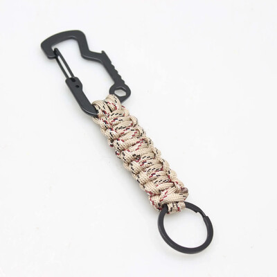 Paracord privjesak za ključeve Vojni pleteni paracord privjesak za ključeve Vanjski višenamjenski čvor za hitne slučajeve Otvarač za boce Alat za šesterokutni ključ