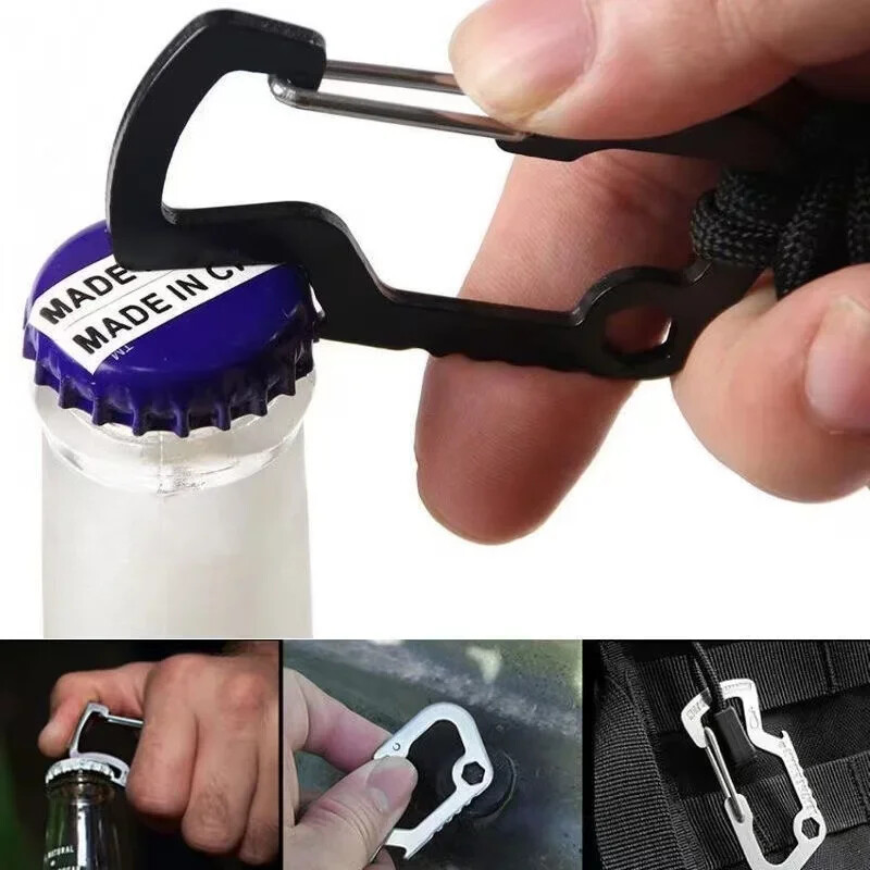 Paracord privjesak za ključeve Vojni pleteni paracord privjesak za ključeve Vanjski višenamjenski čvor za hitne slučajeve Otvarač za boce Alat za šesterokutni ključ