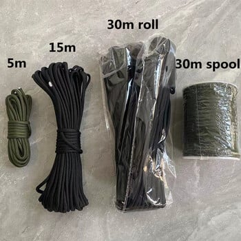 5M/15M/30M 7-Core 550 Paracord 4mm Αλεξίπτωτο Κορδόνι Υπαίθριο Κάμπινγκ Survival Kit Σχοινί Ομπρέλα Σκηνής Κορδόνι ιμάντας ρούχων