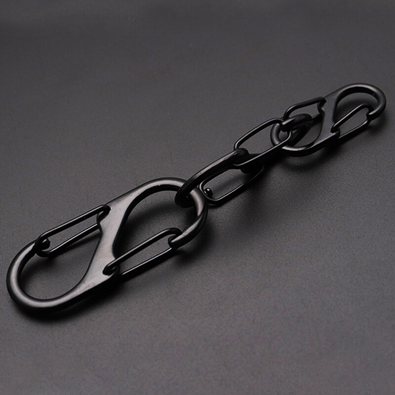 10 komada karabinera tipa S od nehrđajućeg čelika s bravom Mini privjesak kuka protiv krađe ruksak za kampiranje na otvorenom Kopča Alat za zaključavanje ključeva