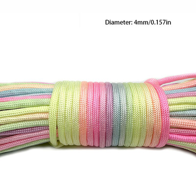 Κάμπινγκ 31 μέτρα διαμέτρου 2mm /3mm /4mm Σχοινί ουράνιου τόξου 7 σκέλη σχοινί αλεξίπτωτου Βραχιόλι με σχοινί αλεξίπτωτου εξοπλισμού αναρρίχησης επιβίωσης