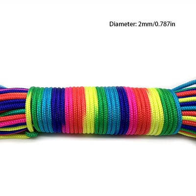 Κάμπινγκ 31 μέτρα διαμέτρου 2mm /3mm /4mm Σχοινί ουράνιου τόξου 7 σκέλη σχοινί αλεξίπτωτου Βραχιόλι με σχοινί αλεξίπτωτου εξοπλισμού αναρρίχησης επιβίωσης