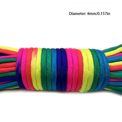 Κάμπινγκ 31 μέτρα διαμέτρου 2mm /3mm /4mm Σχοινί ουράνιου τόξου 7 σκέλη σχοινί αλεξίπτωτου Βραχιόλι με σχοινί αλεξίπτωτου εξοπλισμού αναρρίχησης επιβίωσης