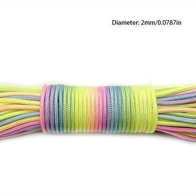 Κάμπινγκ 31 μέτρα διαμέτρου 2mm /3mm /4mm Σχοινί ουράνιου τόξου 7 σκέλη σχοινί αλεξίπτωτου Βραχιόλι με σχοινί αλεξίπτωτου εξοπλισμού αναρρίχησης επιβίωσης