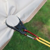 5 τεμάχια επαναχρησιμοποιήσιμης σκηνής κουβούκλιο με κλιπ αξεσουάρ Αξεσουάρ πόρπη Σταθερό κλιπ μουσαμά Αποσυναρμολογήστε Διαχωριζόμενο κουβούκλιο με σφιγκτήρα σχοινιού τέντας