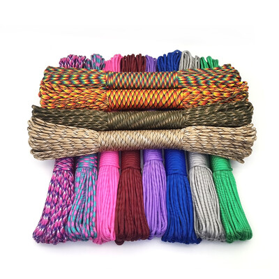New Color Dia 4 MM 31 μέτρα 9 Βάση Πυρήνες Paracord Αλεξίπτωτο Κορδόνι Κορδόνι Σκηνής Σχοινί Σκηνής για Πεζοπορία Κάμπινγκ Ρούχα DIY Βραχιόλι