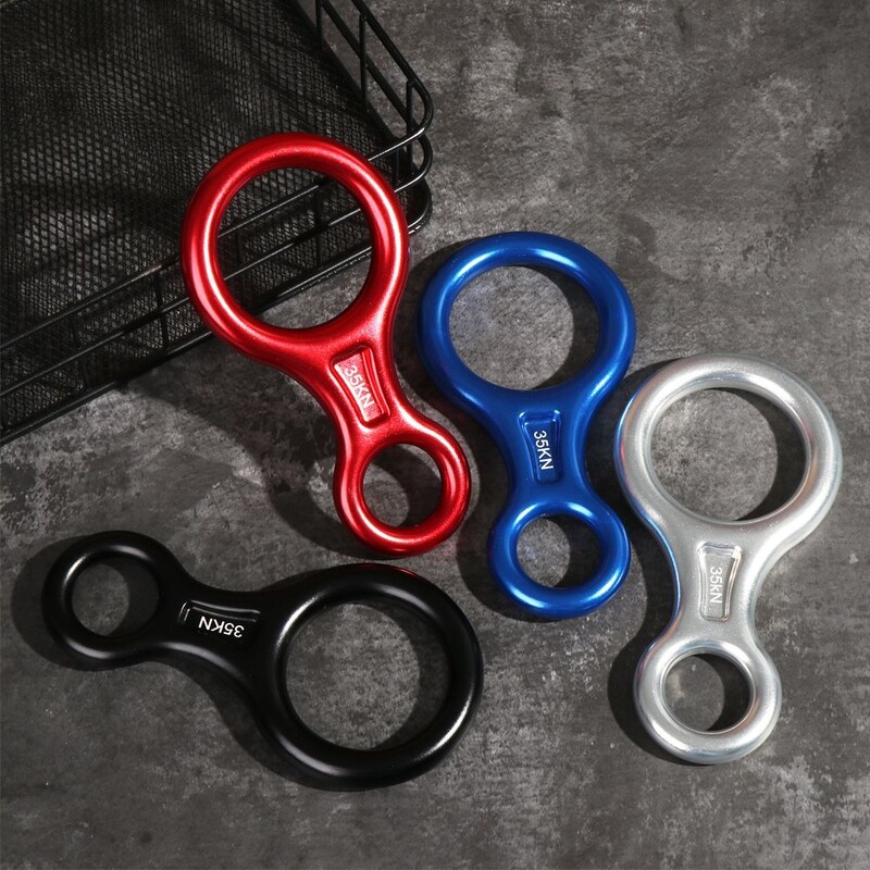 Rock Climbing Descender 35KN Εικόνα 8 Word Rope Descender Climbing Ring Downhill Eight Ring Gear Climbing Device Equipment