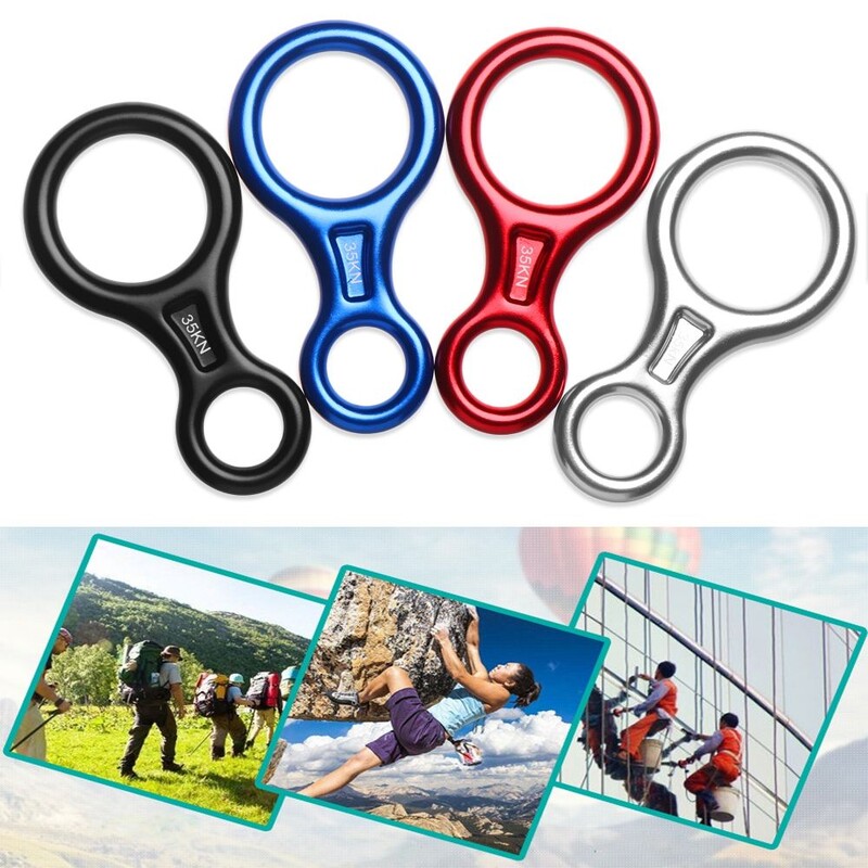 Rock Climbing Descender 35KN Εικόνα 8 Word Rope Descender Climbing Ring Downhill Eight Ring Gear Climbing Device Equipment
