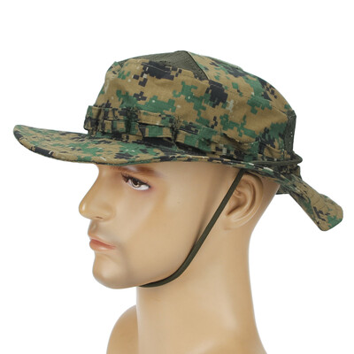 Νέο καπέλο καμουφλάζ Boonie καπέλο φαρδύ γείσο Ανδρικά σπορ Ψάρεμα Πεζοπορία Κυνήγι Πτυσσόμενο μαλακό καπέλο