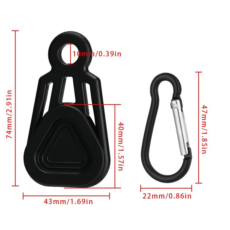 Užitočná núdzová vonkajšia kempingová prežitková priechodka na stan, spona na pevný baldachýn, plachta na markízu