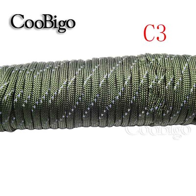 20ft-328ft Reflective Paracord Rope Dia.4mm for Survival Cord Lanyard Camping Αναρρίχηση Κάμπινγκ Σχοινάκι πεζοπορίας