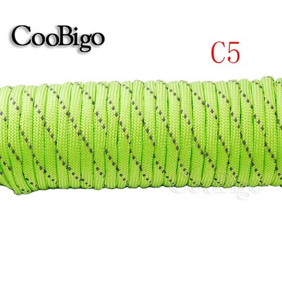 20ft-328ft Reflective Paracord Rope Dia.4mm for Survival Cord Lanyard Camping Αναρρίχηση Κάμπινγκ Σχοινάκι πεζοπορίας