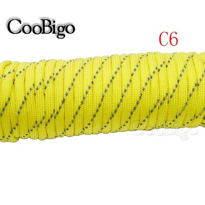 20ft-328ft Reflective Paracord Rope Dia.4mm for Survival Cord Lanyard Camping Αναρρίχηση Κάμπινγκ Σχοινάκι πεζοπορίας