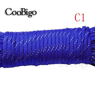 20ft-328ft Reflective Paracord Rope Dia.4mm for Survival Cord Lanyard Camping Αναρρίχηση Κάμπινγκ Σχοινάκι πεζοπορίας