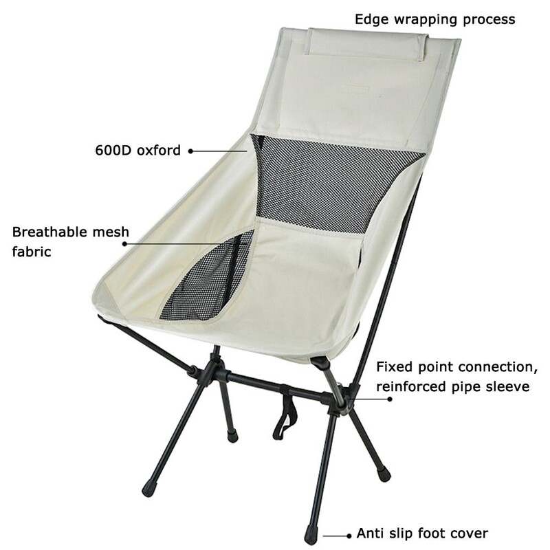 Vonkajšia skladacia stolička, ľahká na prenášanie, kempingové náradie, skladacia cestovná pikniková stolička na rybolov, voľný čas na pláži