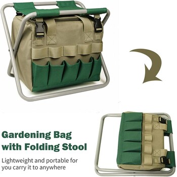 Hot Organizer Gardening Tote Bag Lawn Yard Bag Green Storage Bag Carrier Capacity Gardening Tool Kit