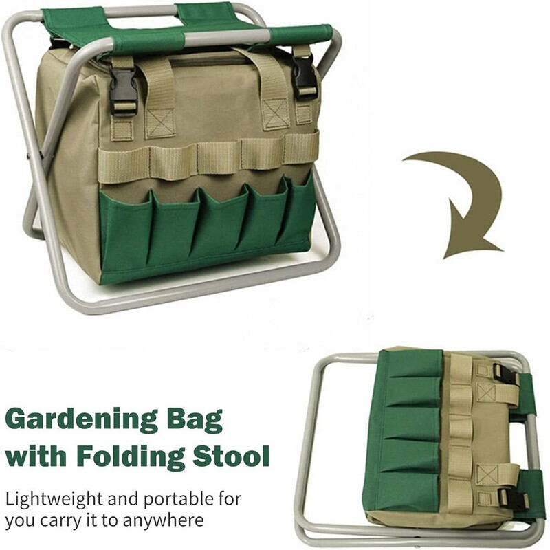 Hot Organizer Gardening Tote Bag Lawn Yard Bag Green Storage Bag Carrier Capacity Gardening Tool Kit