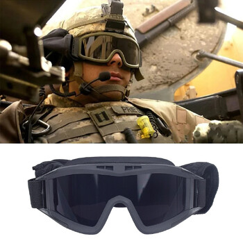 Αντιανεμικό Airsoft BB Gun Weapons Tactical Goggles Dustproof γυαλιά AEG GBB Motorcycle Glasses CS Shooting Safety Protection